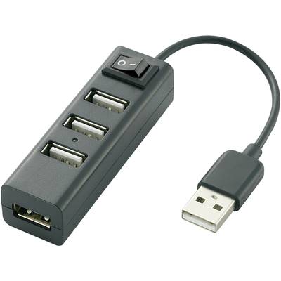  972254 4 Port USB 2.0-Hub  Schwarz