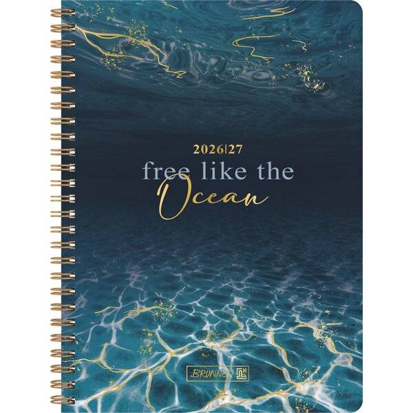 Schülerkalender A5 1 Woche/2 Seiten Ocean 2026/2027