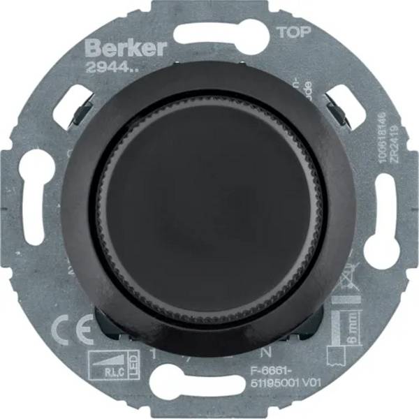 BERKER - Uni-Drehd. Z.-st. LED 1930/Gl. schw 294411