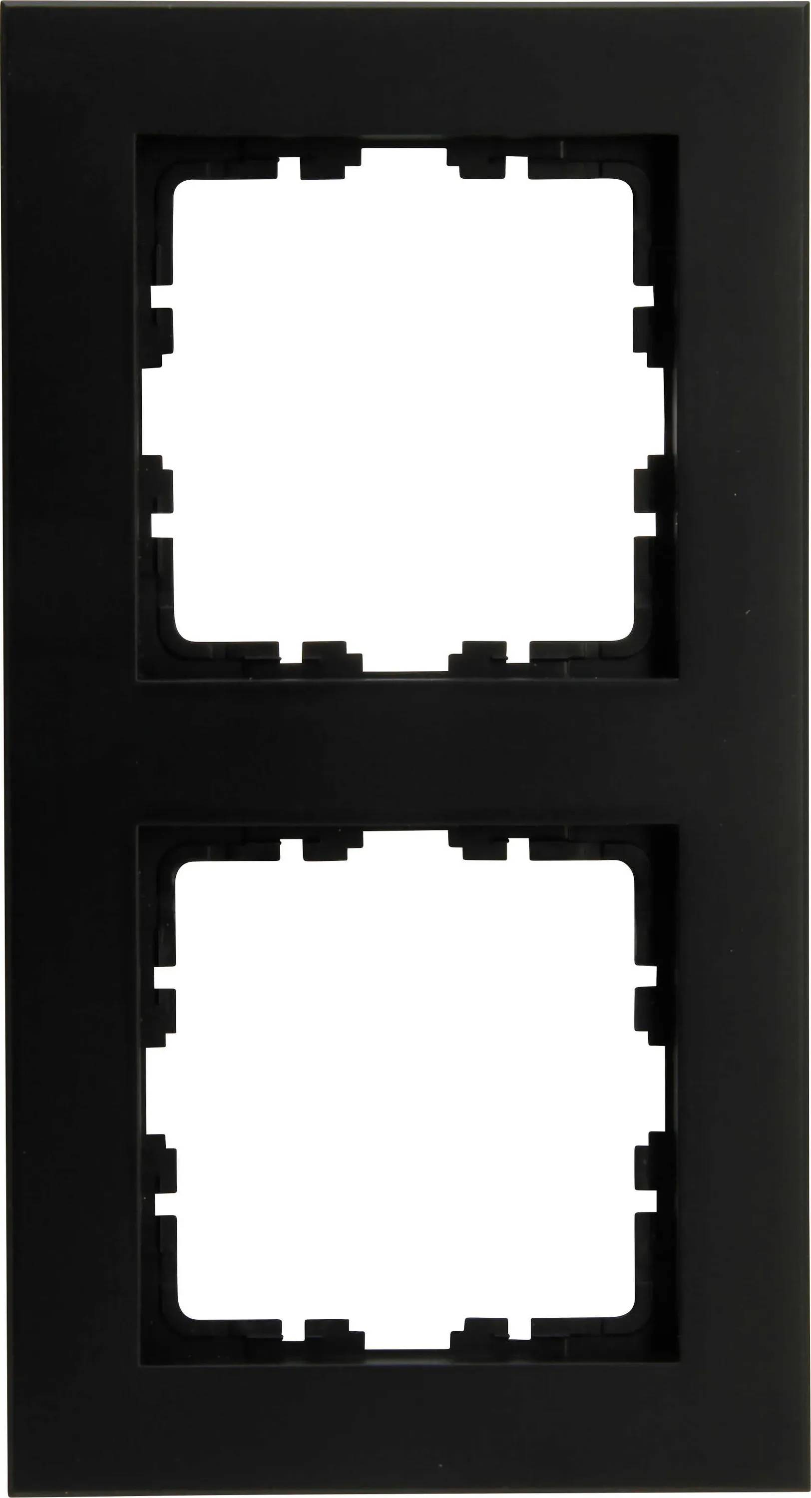 KOPP HK07 PURE - Abdeckrahmen 2-fach (IP20) - in schwarz matt-0