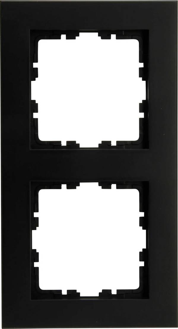 KOPP HK07 PURE - Abdeckrahmen 2-fach (IP20) - in schwarz matt
