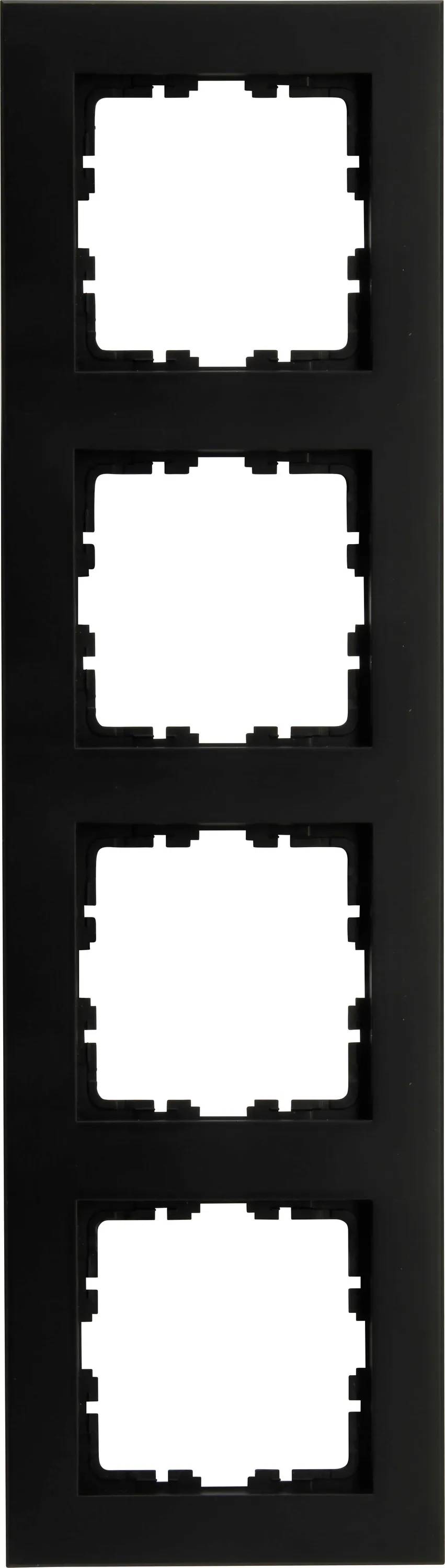 KOPP HK07 PURE - Abdeckrahmen 4-fach (IP20) - in schwarz matt-0