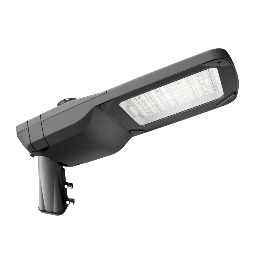 ENOVALITE LED Straßenleuchte PRO 80W 12000lm 3000K Warmweiß IP66 IK08 Dimmbar LUMILEDS Außenstrahler Mastleuchte Schwarz-0