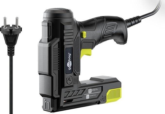 Goobay 77820 2in1 Elektrotacker kabelgebunden, Elektrotacker und Nagelpistole, Typ 53 und 47, 70 W-0
