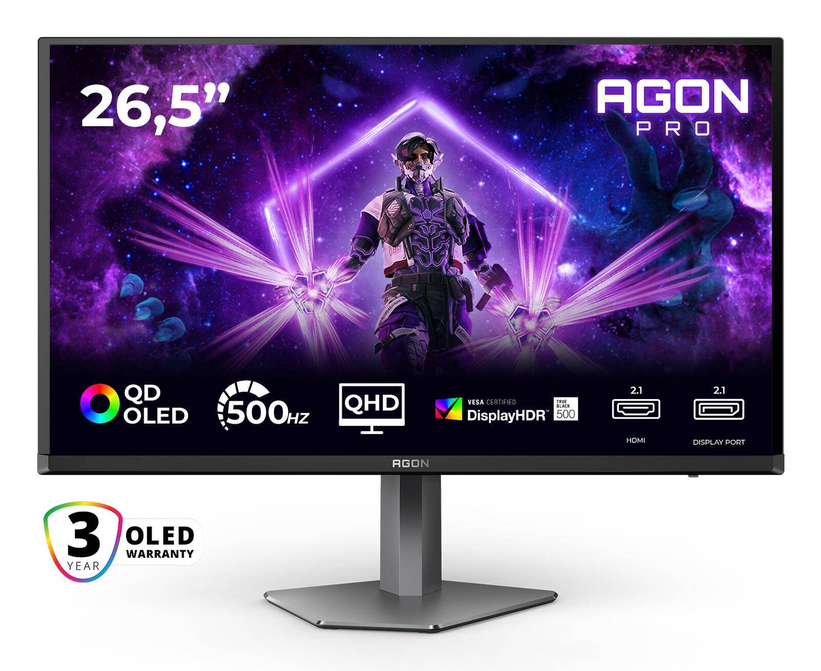 AOC AGON PRO AG276QKD2 - AG6 Series - OLED-Monitor - Gaming - 68.6 cm (27")-0