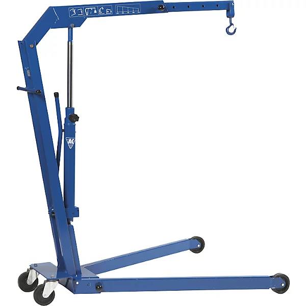 Hydraulischer Werkstattkran gespreiztes Fahrgestell Tragfähigkeit 1100 kg. AC Hydraulic A S-0