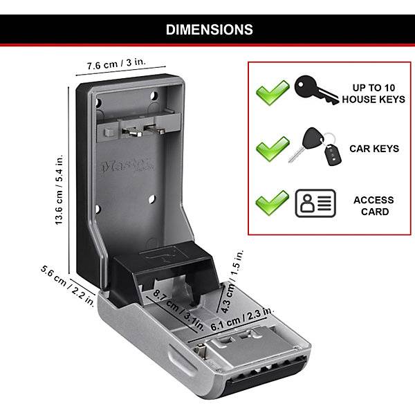 Schlüsselbox Select Access Stahl VE 4 Stk grau ohne Bügel. Master Lock Deutschland GmbH 87034149-3