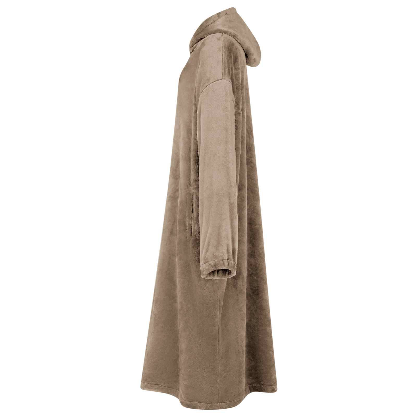 vidaXL Decken-Hoodie Kamel S Flanell-2