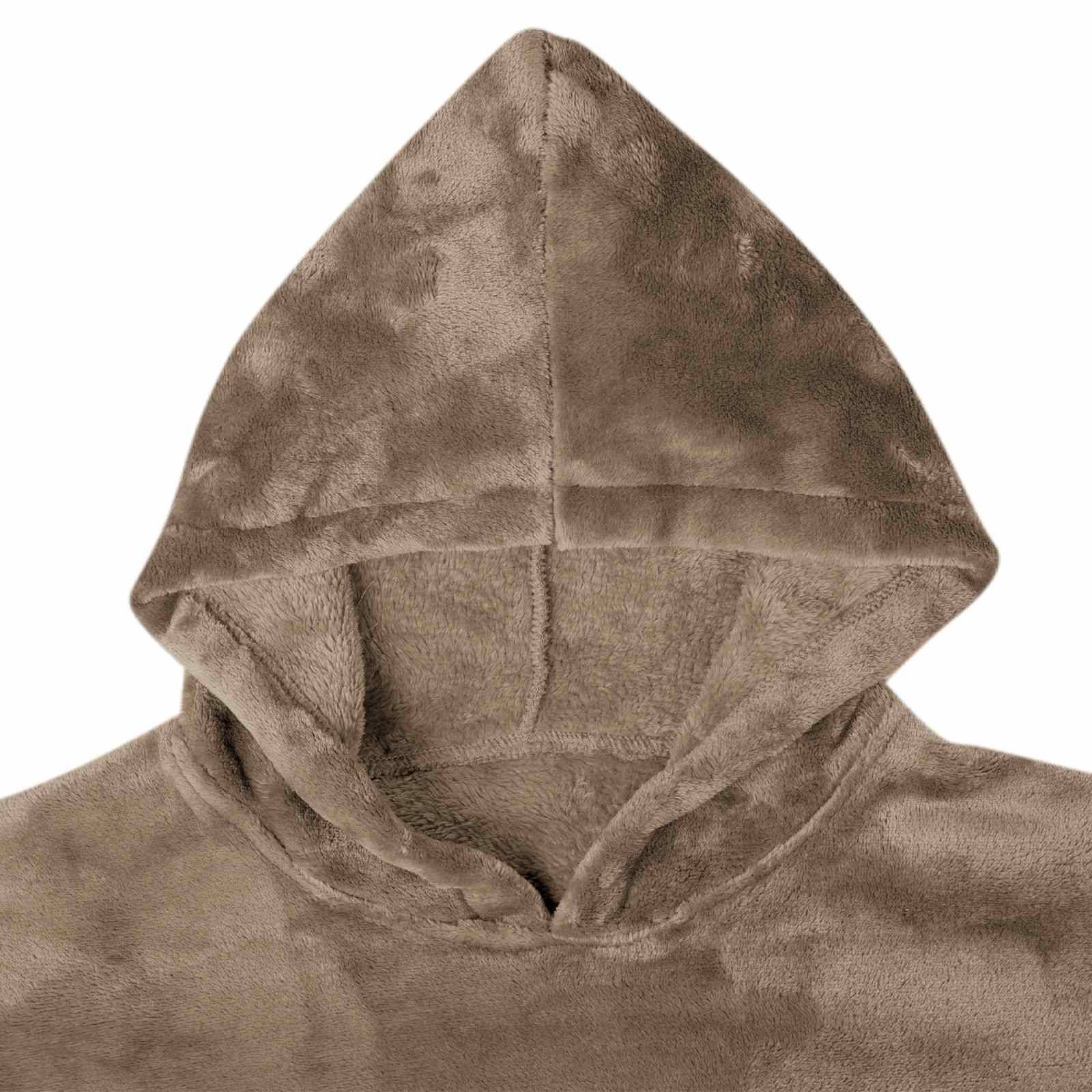 vidaXL Decken-Hoodie Kamel S Flanell-4