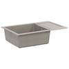vidaXL Waschbecken Grau 780 x 500 mm 80% Quarz und 20% Harz