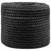 vidaXL Juteseil 10 Schwarz 100% Tossa Jute