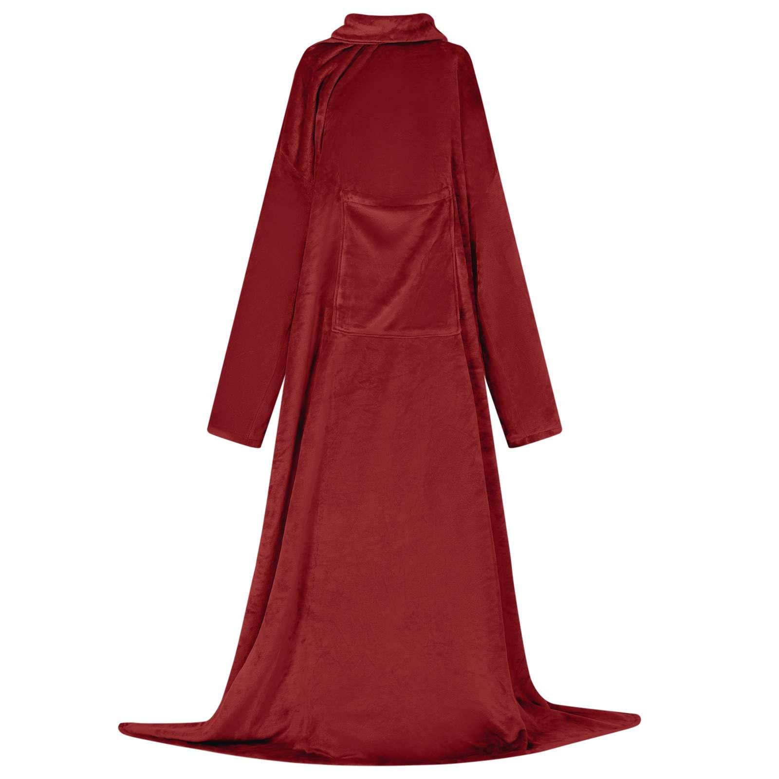 vidaXL Decken-Hoodie Bordeauxrot F Flanell-0