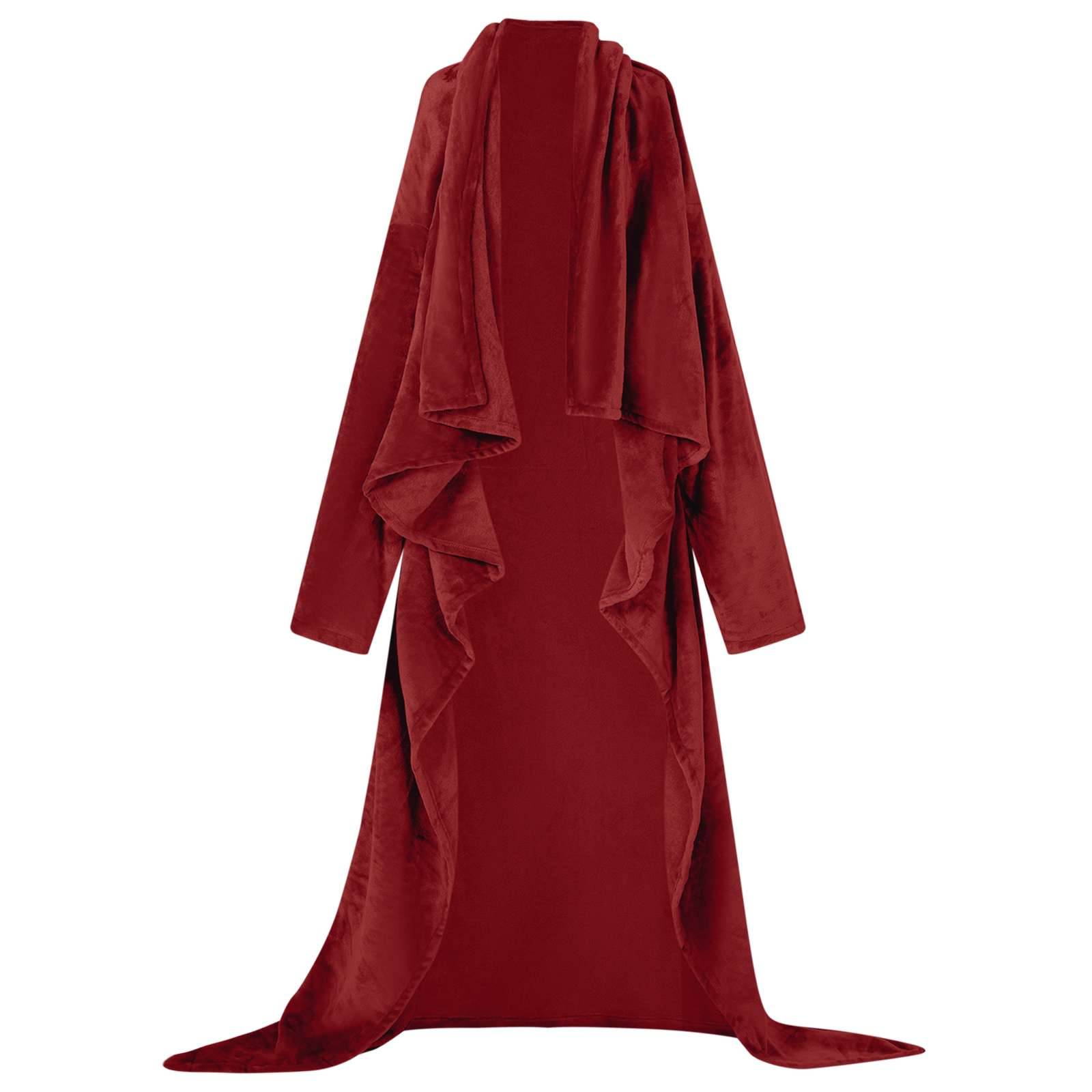 vidaXL Decken-Hoodie Bordeauxrot F Flanell-2
