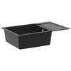 vidaXL Waschbecken Schwarz 780 x 500 mm 80% Quarz und 20% Harz