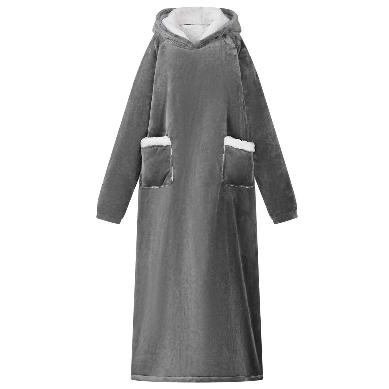 vidaXL Decken-Hoodie Dunkelgrau M Fleece und Flanell