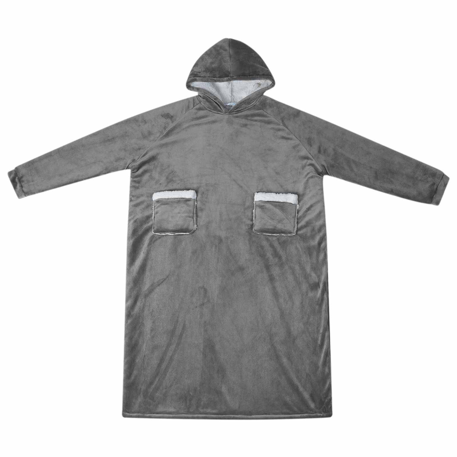 vidaXL Decken-Hoodie Dunkelgrau M Fleece und Flanell-1