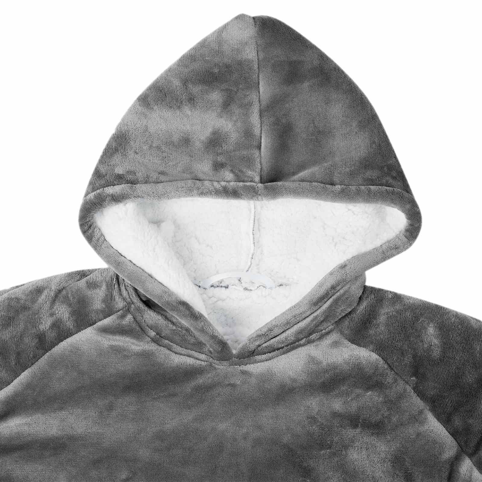 vidaXL Decken-Hoodie Dunkelgrau M Fleece und Flanell-4