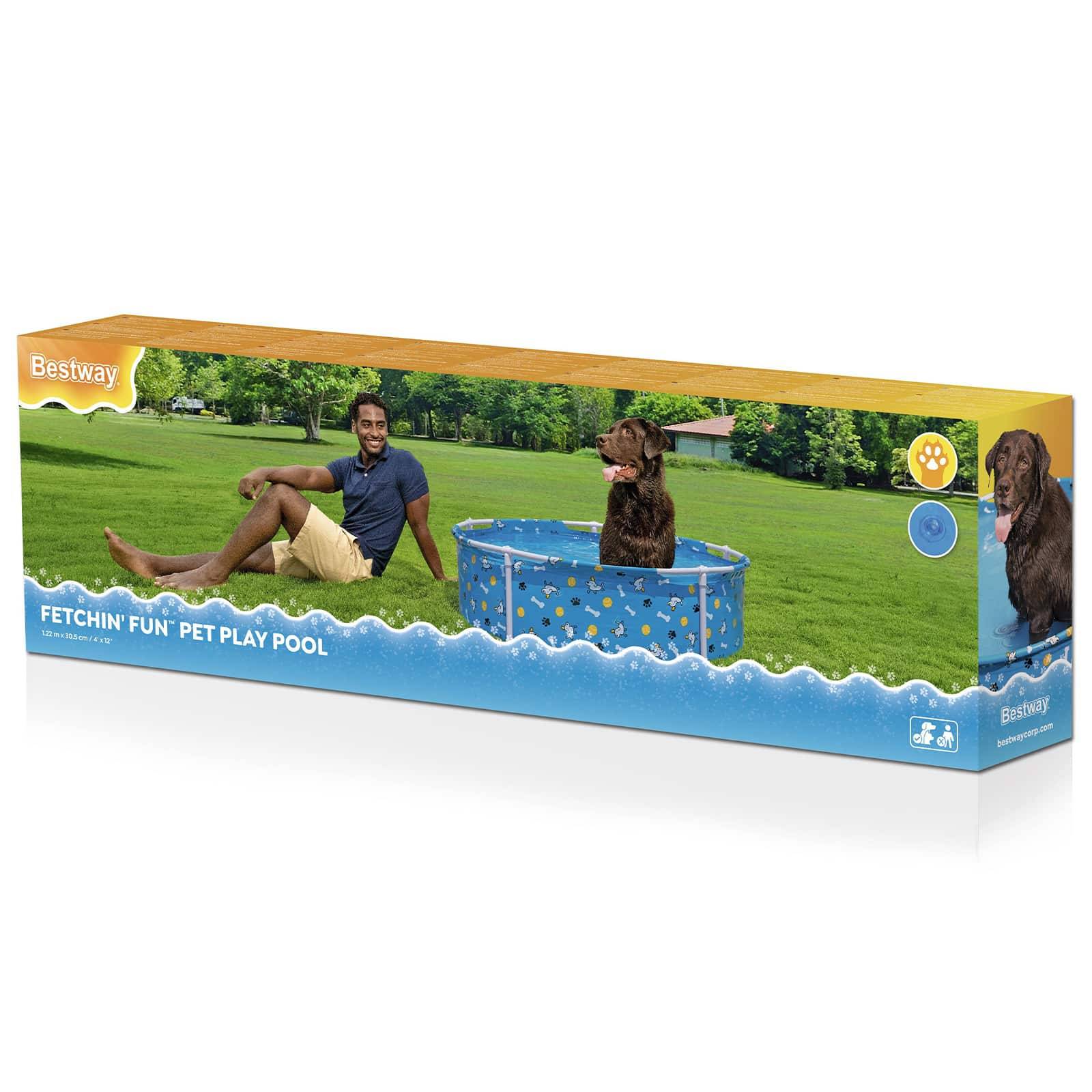 Bestway Schwimmbecken für Haustiere über dem Boden Blau 122 x 30,5 cm-4