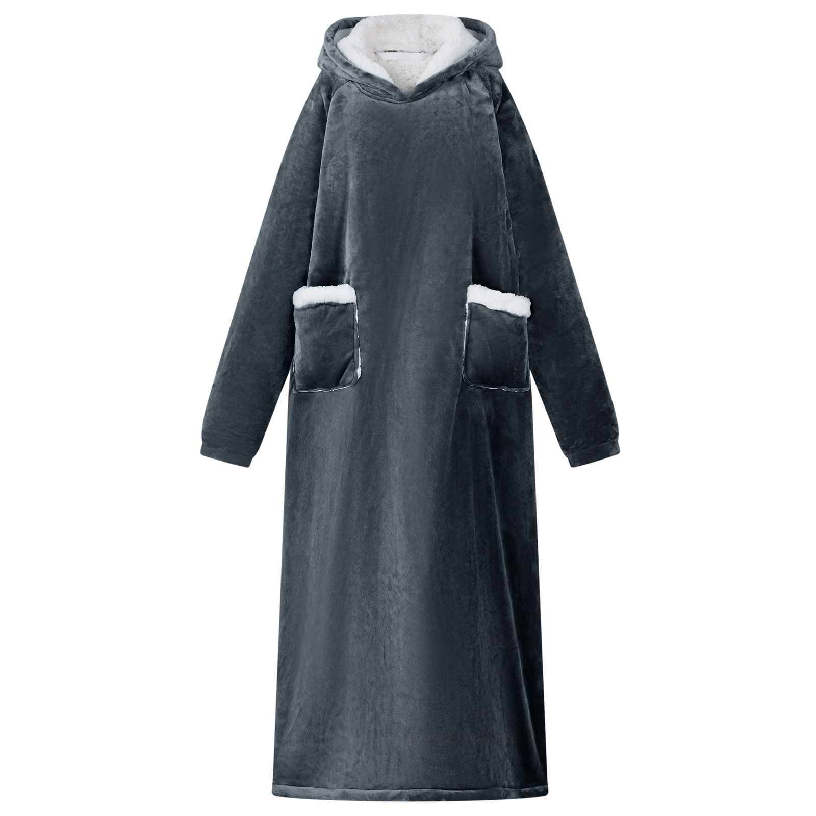 vidaXL Decken-Hoodie Marineblau L Fleece und Flanell-0