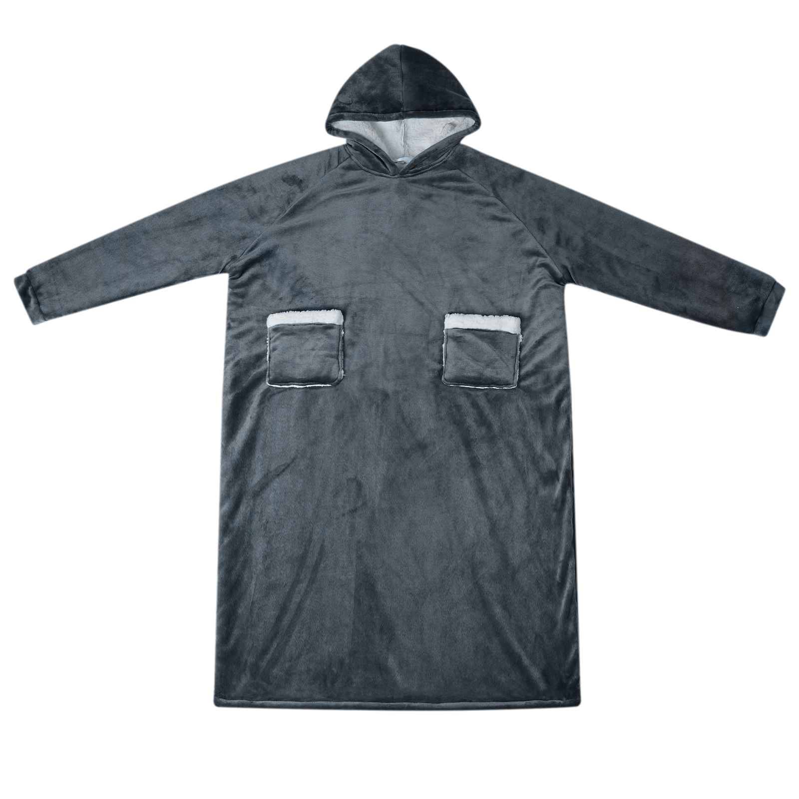 vidaXL Decken-Hoodie Marineblau L Fleece und Flanell-1