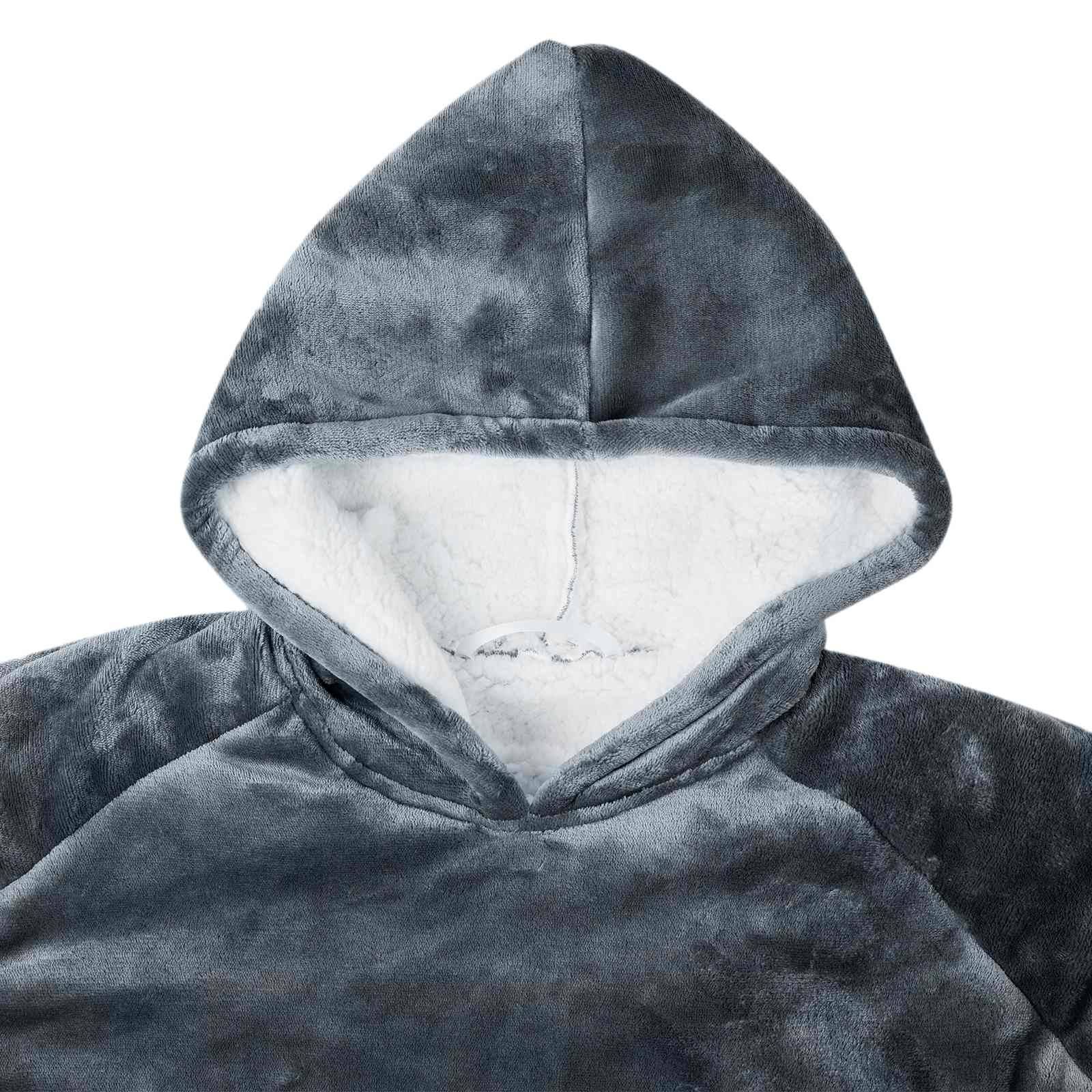 vidaXL Decken-Hoodie Marineblau L Fleece und Flanell-4