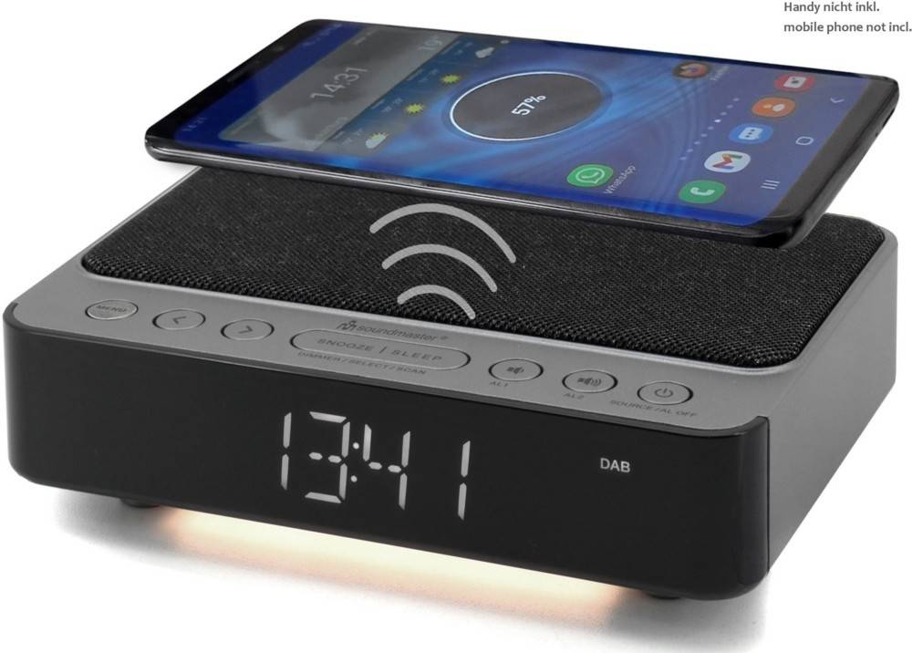 2 Stk. Soundmaster DAB+/UKW Uhrenradio UR250AN sw-0