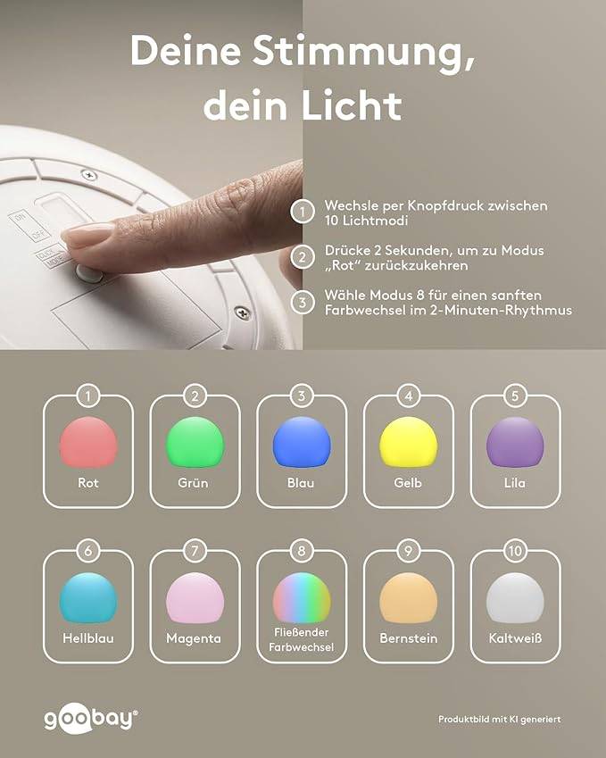 Goobay 80203 LED-Solar-Dekoleuchte Kugel XL, Solar-Gartenleuchte Ø35 cm, RGBW, 25 lm, IP54, Erdspieß-5