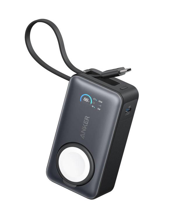 Anker Innovations Anker A1657H11, 10000 mAh, Kabelloses Aufladen, 35 W, Schwarz