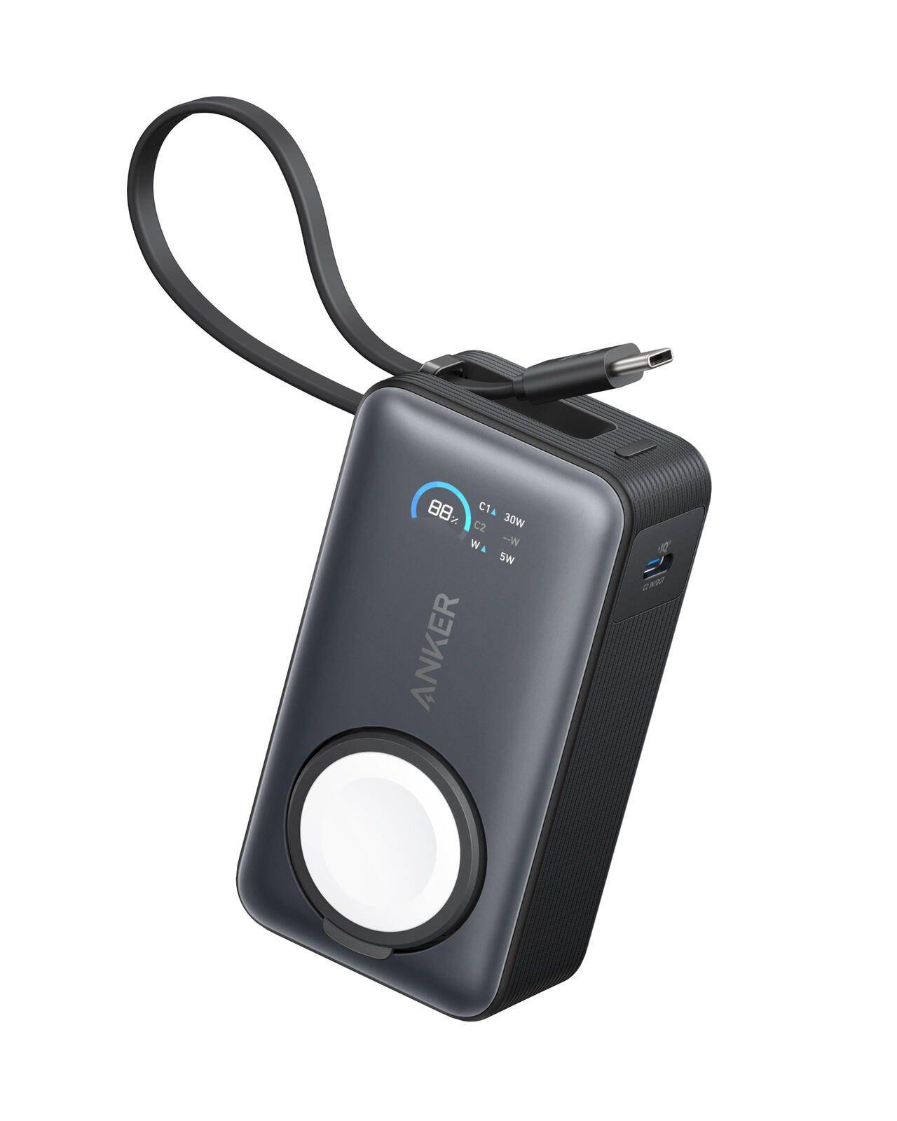 Anker Innovations Anker A1657H11, 10000 mAh, Kabelloses Aufladen, 35 W, Schwarz-0