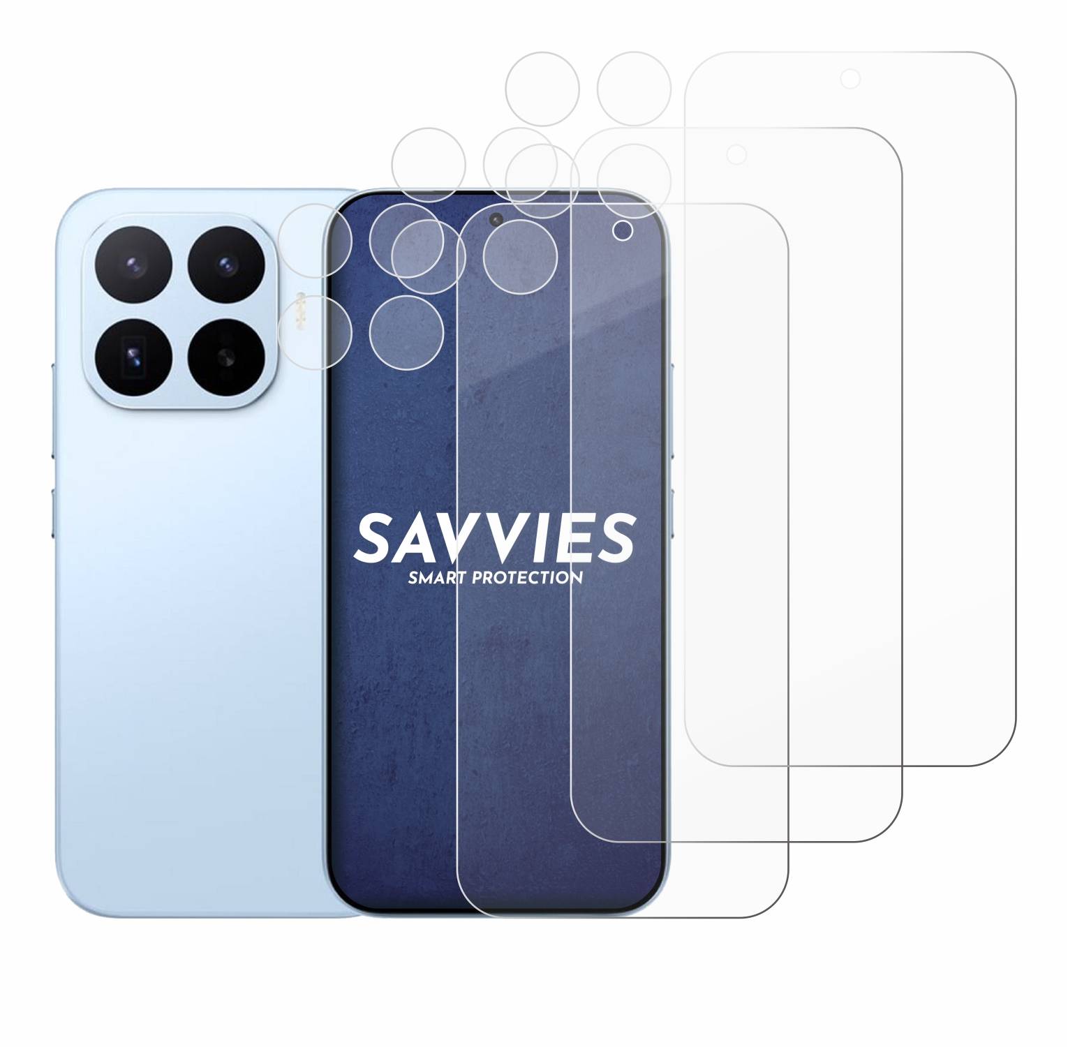 Savvies Smart Glass 3x Flexible Panzer Schutz Glas Folie für Xiaomi 17T (Display+Kamera)-4