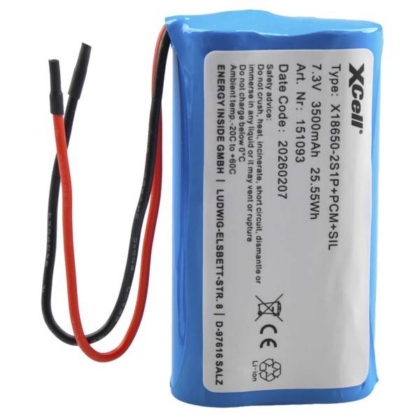 XCell Li-Ion Akku 7,4V / 3500 mAh 2S1P + offene Kabellitzen