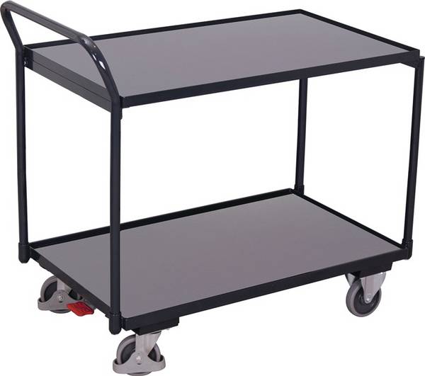 Tischwagen 2 Ladeflächen L590xB985mm grau Trgf.250kg Griff n.oben VARIOfit