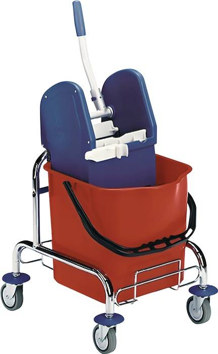 Einfach-Fahreimer Chrom I, 1x 25 Liter, Mopp-Presse-0