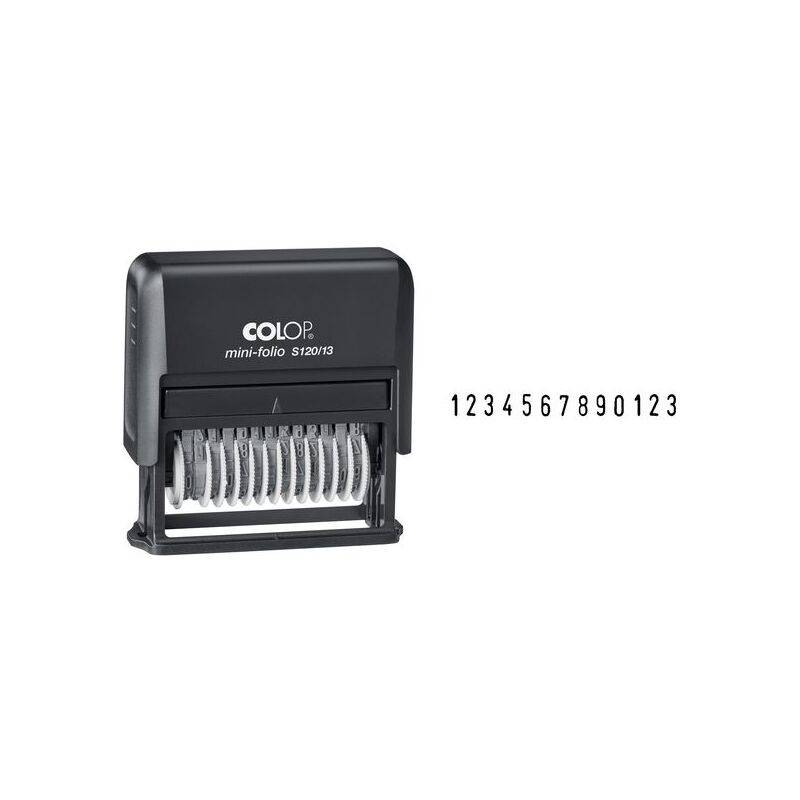 COLOP Ziffernstempel Mini Folio S120/13, 13-stellig, schwarz-0