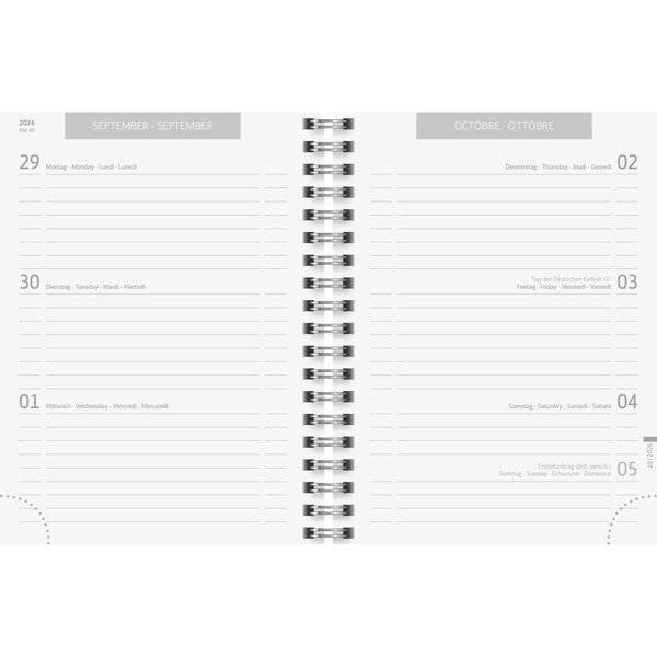 Schülerkalender A6 1 Woche/2 Seiten Botanical 2026/2027-1