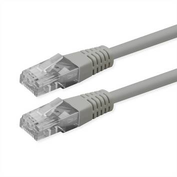 ROLINE Patchkabel Cat.6 (Class E), UTP, PoE, grau, 10 m