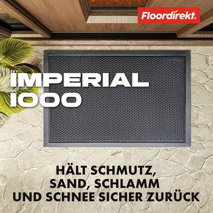 FLOORDIREKT Schmutzfangmatte Imperial 1000 - Innovatives 3-D Netz zur effektiven Filterung - Anthrazit - 90 x 150 cm-4