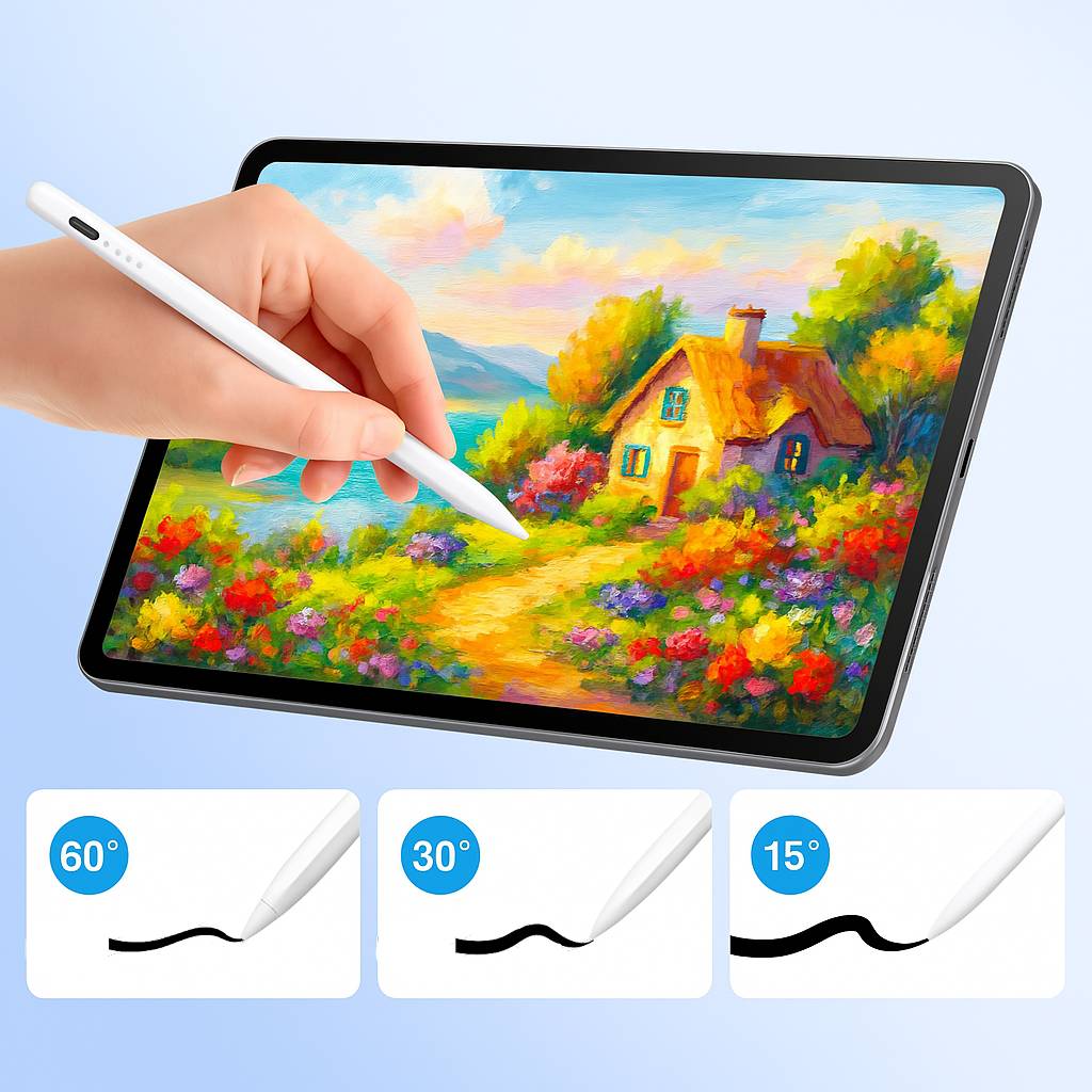 VENTARENT Stylus Pencil USB-C für Apple iPad – Eingabestift Touchpen, weiß-1