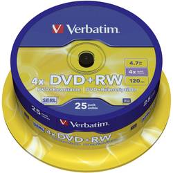 Image of Verbatim 43489 DVD+RW Rohling 4.7 GB 25 St. Spindel Wiederbeschreibbar