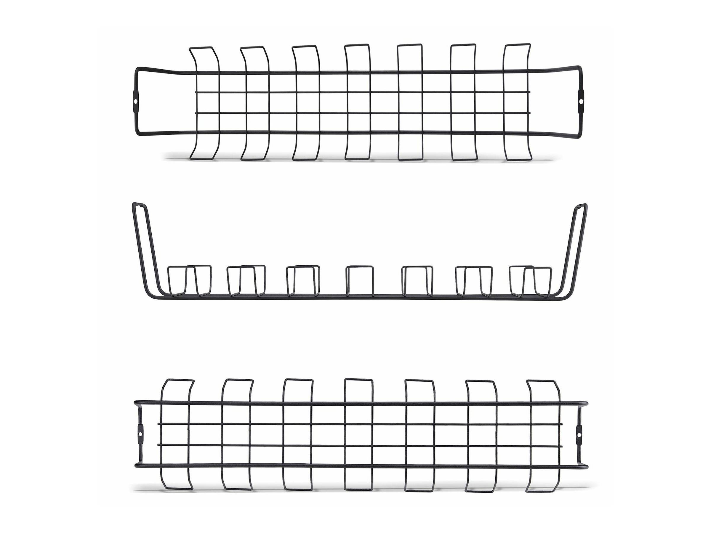 StarTech.com Kabelmanagementfach basket style power bar holder unter Tisch montierbar Schwarz 61,5 cm TAA-konform-3