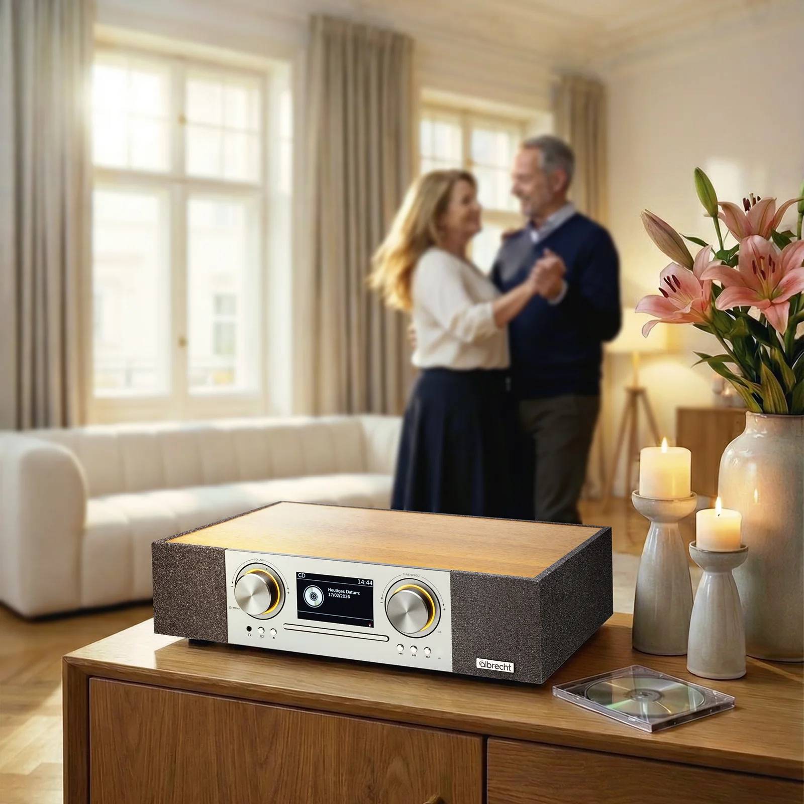 Albrecht DR 1000, Analog & Digital, FM, DAB+, Spieler, 30 W, LCD, 10,9 cm (4.3")-1