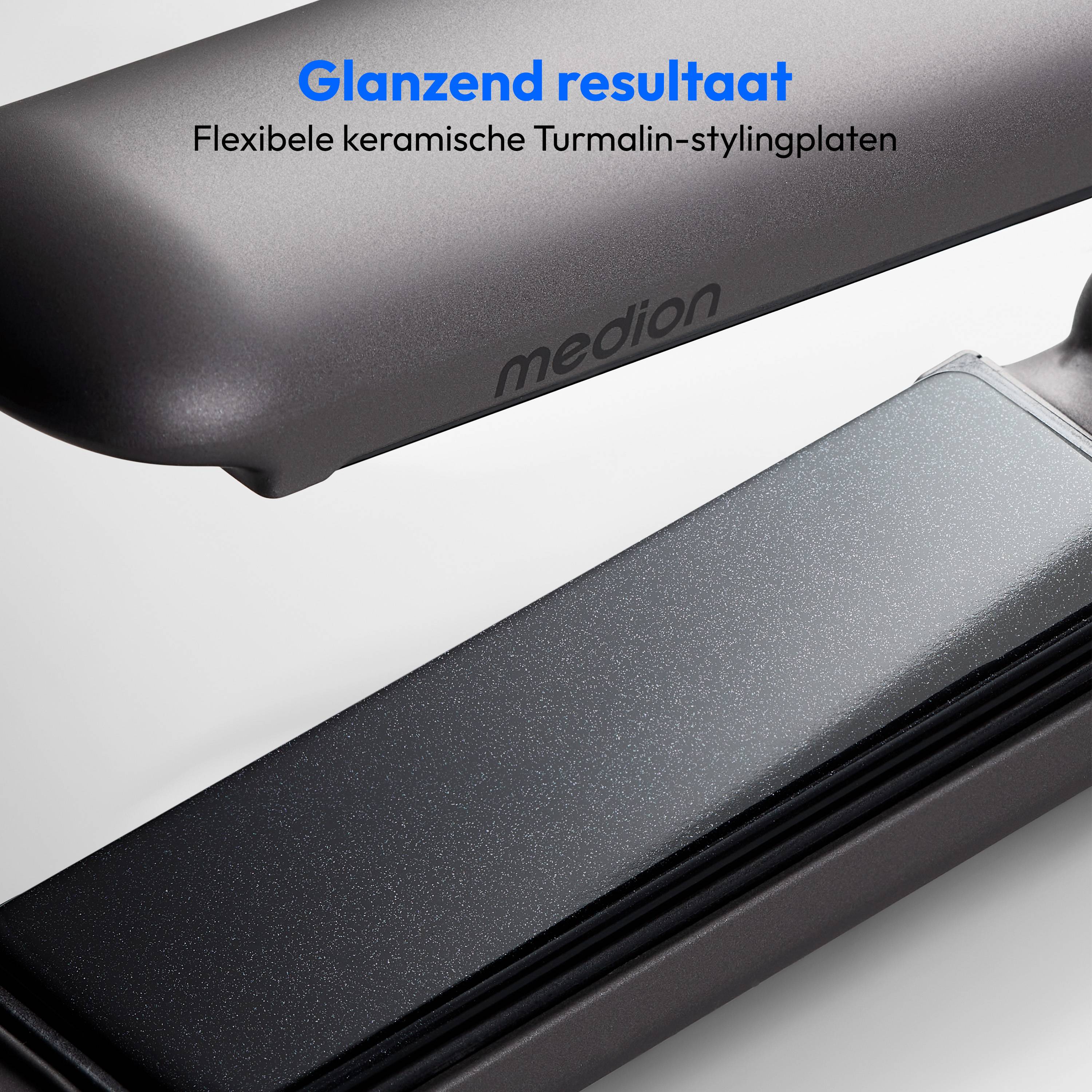 Medion LIFE HS2 kabelloses Glätteisen, Glätteisen, Warm, Tasten, 165 °C, 210 °C, Schwarz-2