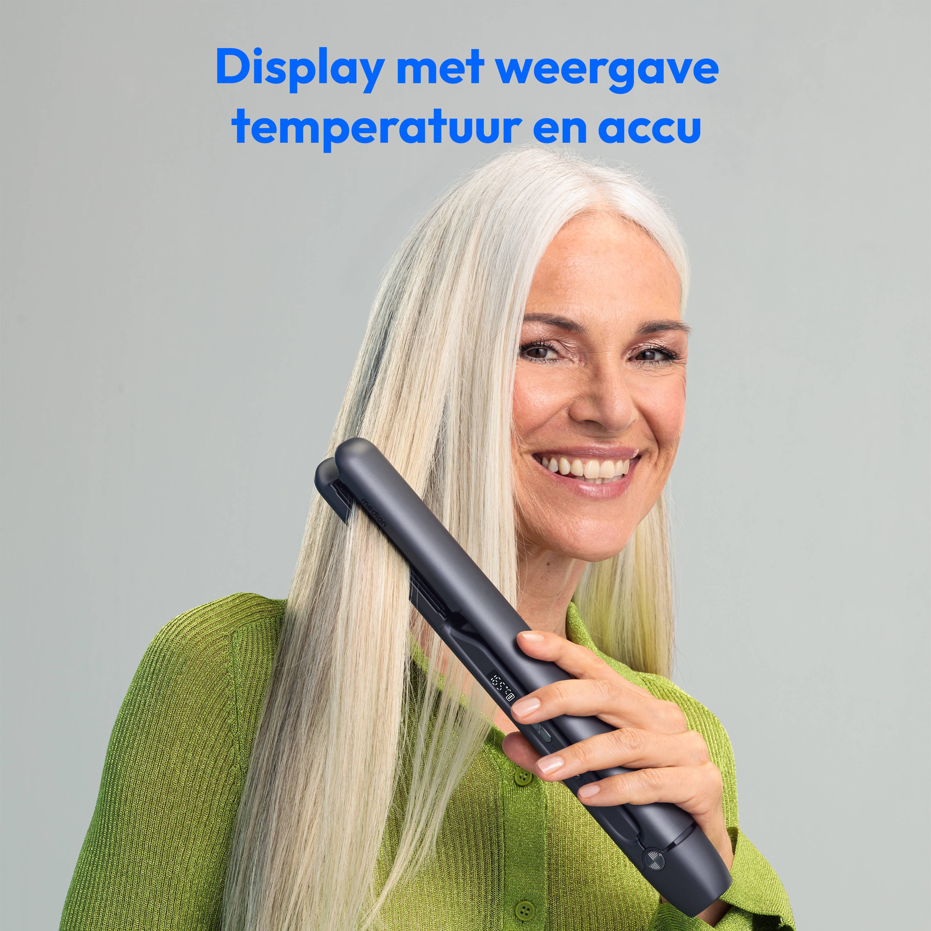 Medion LIFE HS2 kabelloses Glätteisen, Glätteisen, Warm, Tasten, 165 °C, 210 °C, Schwarz-4