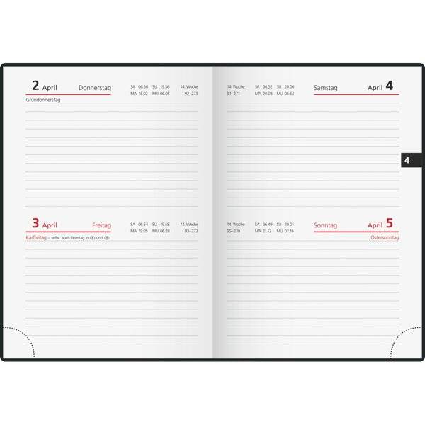 Taschenkalender Technik II 10x14cm 2 Tage/Seite Kunststoff bordeaux 2027-1