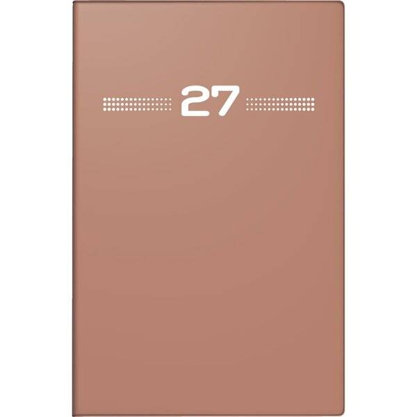 Taschenkalender Industrie I 7,2x11,2cm 1 Woche/Seite Kunststoff caramel 2027