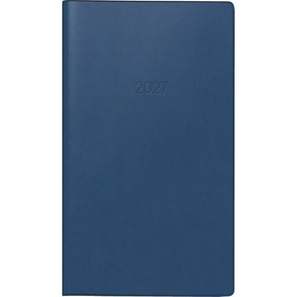 Wochen-Sichtkalender 756 8,7x15,3cm 1 Woche/2 Seiten Kunststoff dunkelblau 2027