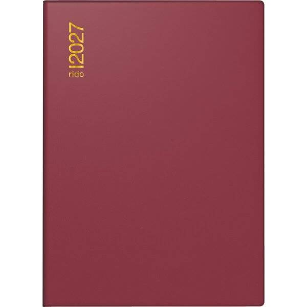 Taschenkalender Perfect/Technik I 10x14cm 1 Woche/2 Seiten Kunststoff bordeaux 2027