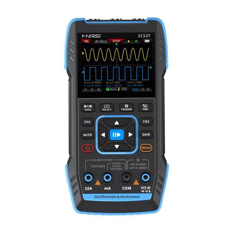 FNIRSI 2C53T 3-in-1 Portables Oszilloskop mit Multimeter und Signalgenerator, 2,8\" Display, 50 MHz-1