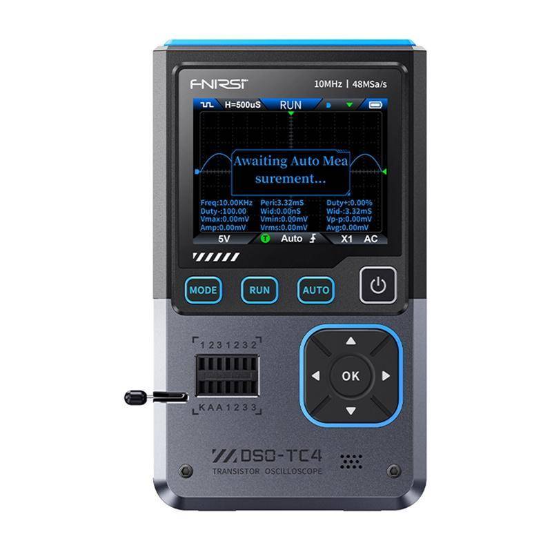 FNIRSI DSO-TC4 3-in-1 Portables Oszilloskop, Bauteiltester, Signalgenerator, 2,8\" Display, 10 MHz-1