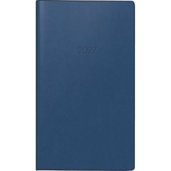 Taschenkalender 746 8,7x15,3cm 1 Monat/2 Seiten Kunststoff dunkelblau 2027